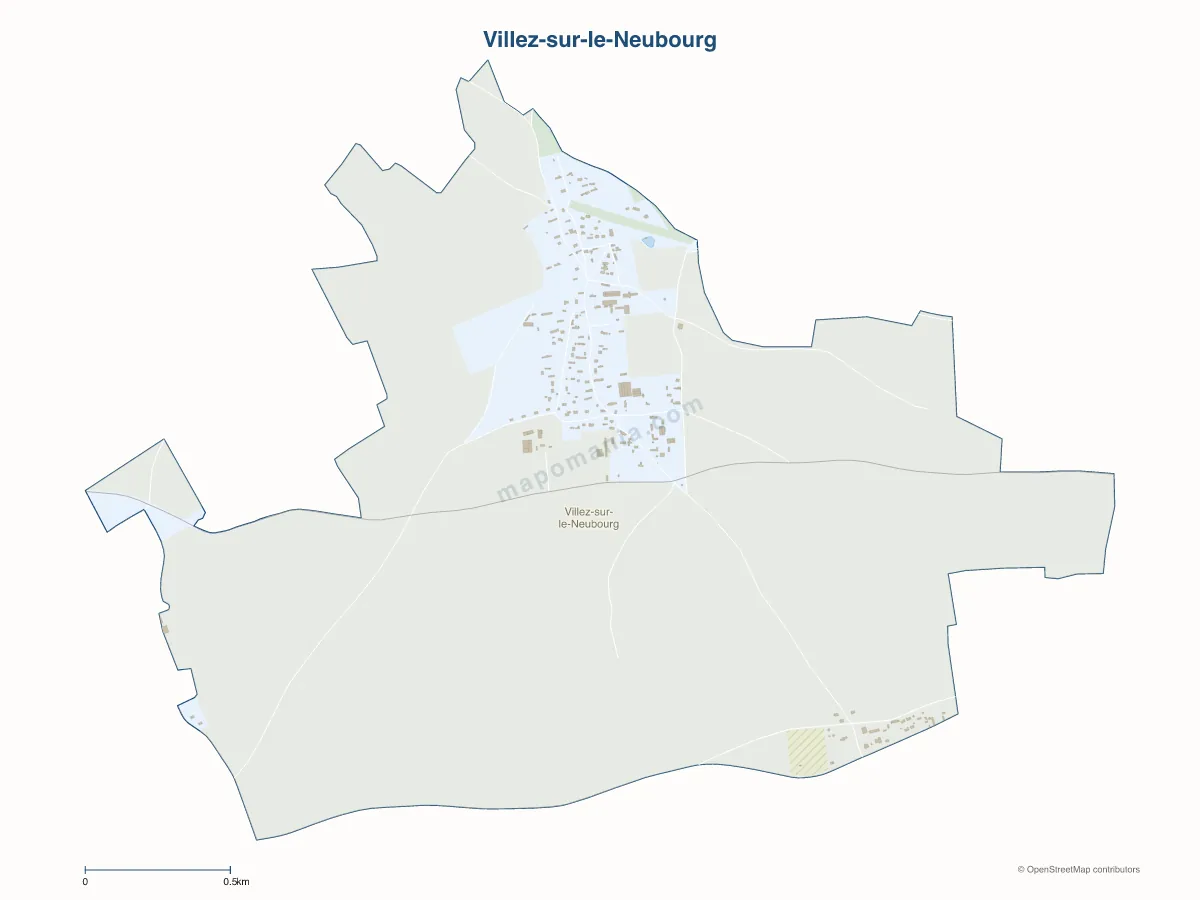 Carte de Villez-sur-le-Neubourg à personnaliser