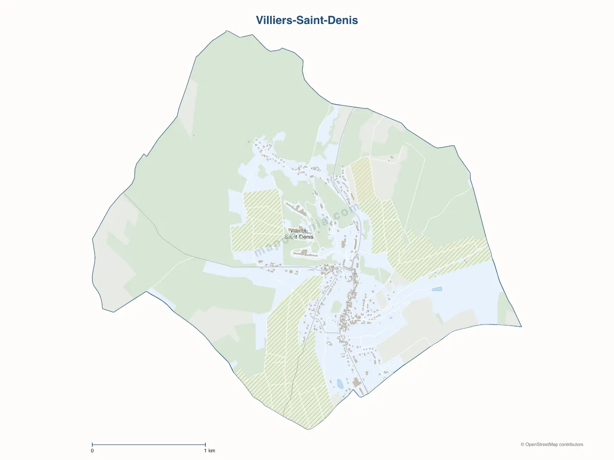 Carte de Villiers-Saint-Denis à personnaliser