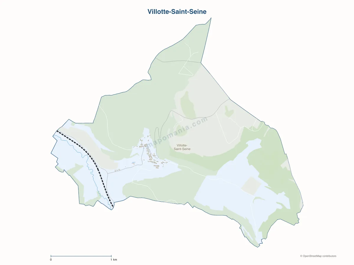 Carte de Villotte-Saint-Seine à personnaliser