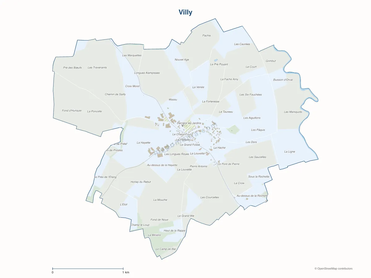 Carte de Villy à personnaliser