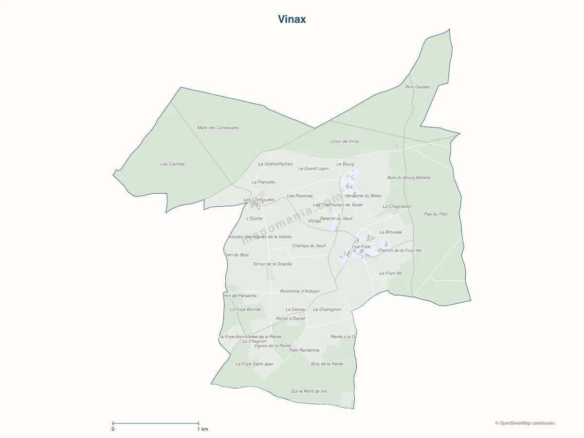 Carte de Vinax à personnaliser