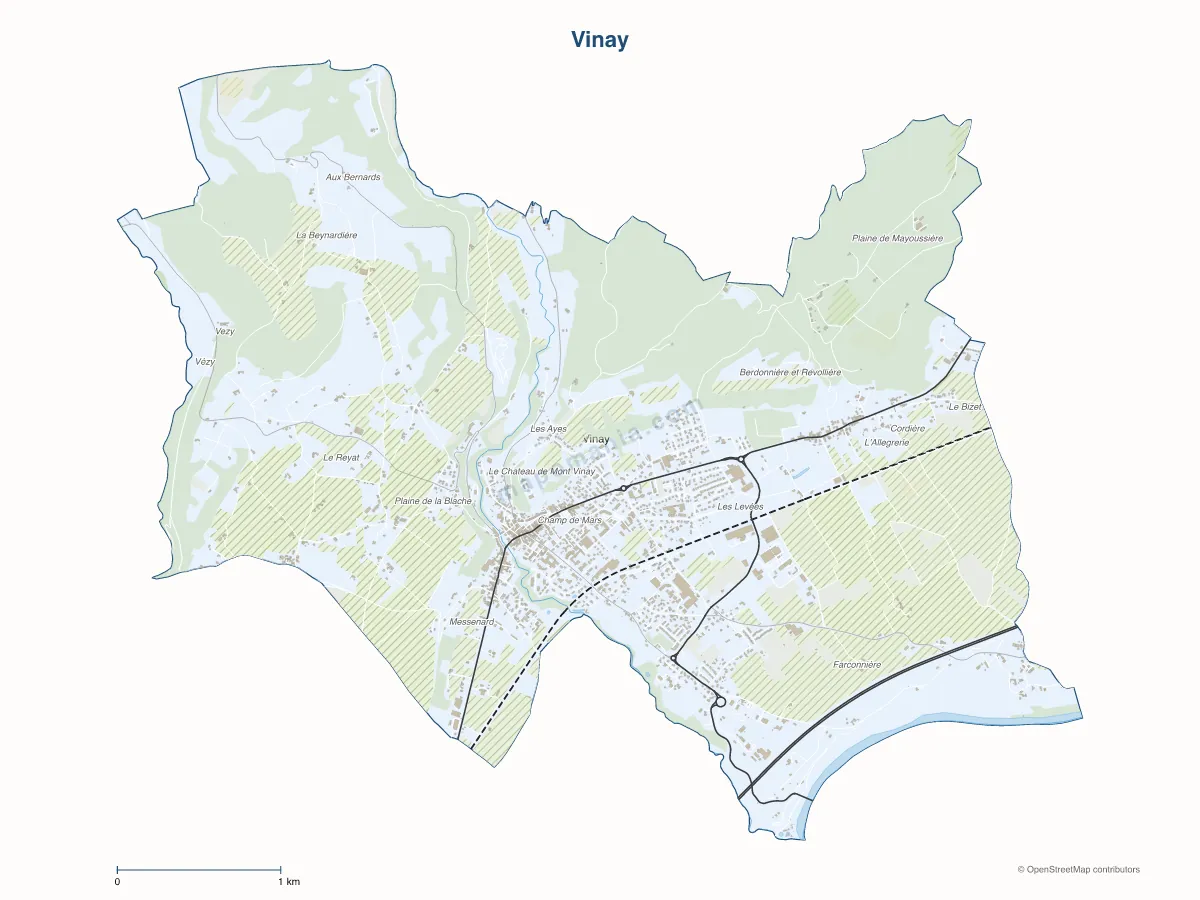 Carte de Vinay à personnaliser