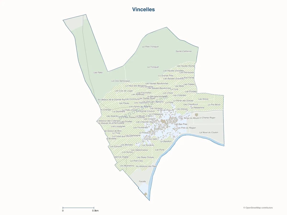 Carte de Vincelles à personnaliser