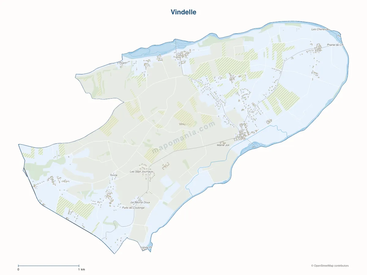 Carte de Vindelle à personnaliser