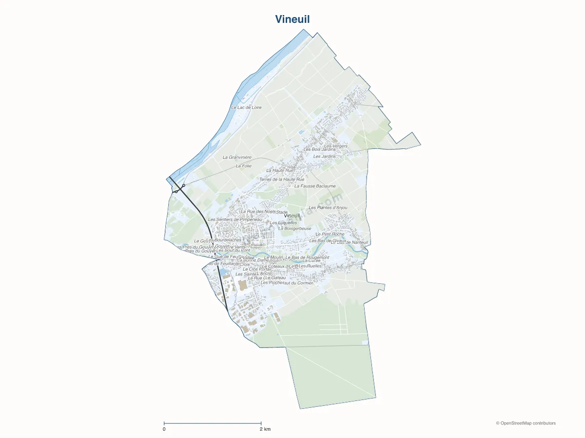 Carte de Vineuil à personnaliser