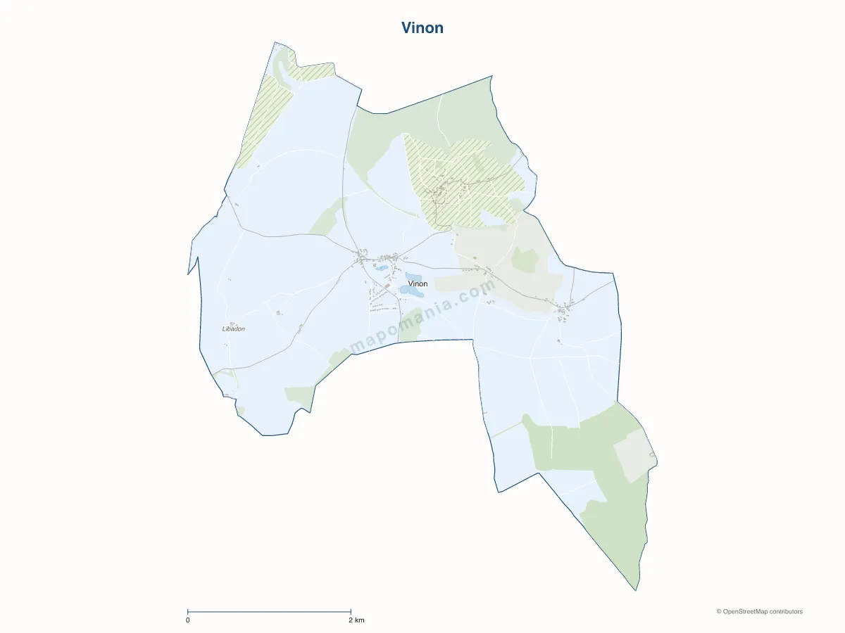 Carte de Vinon à personnaliser
