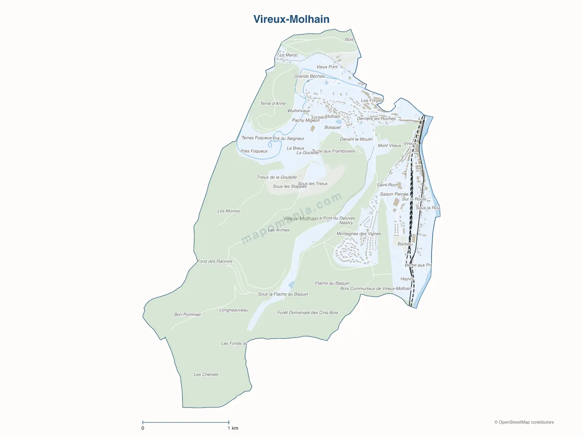 Carte de Vireux-Molhain à personnaliser