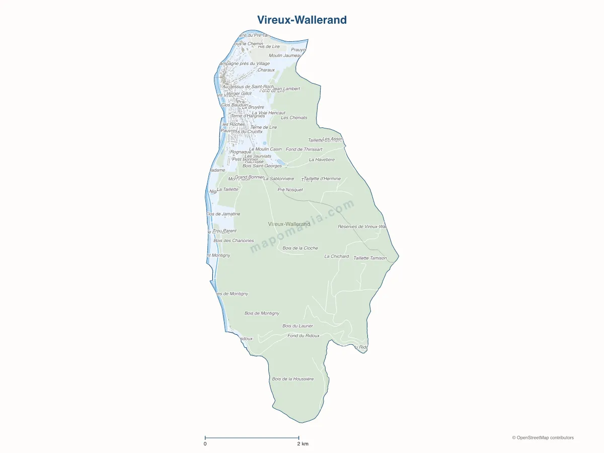 Carte de Vireux-Wallerand à personnaliser
