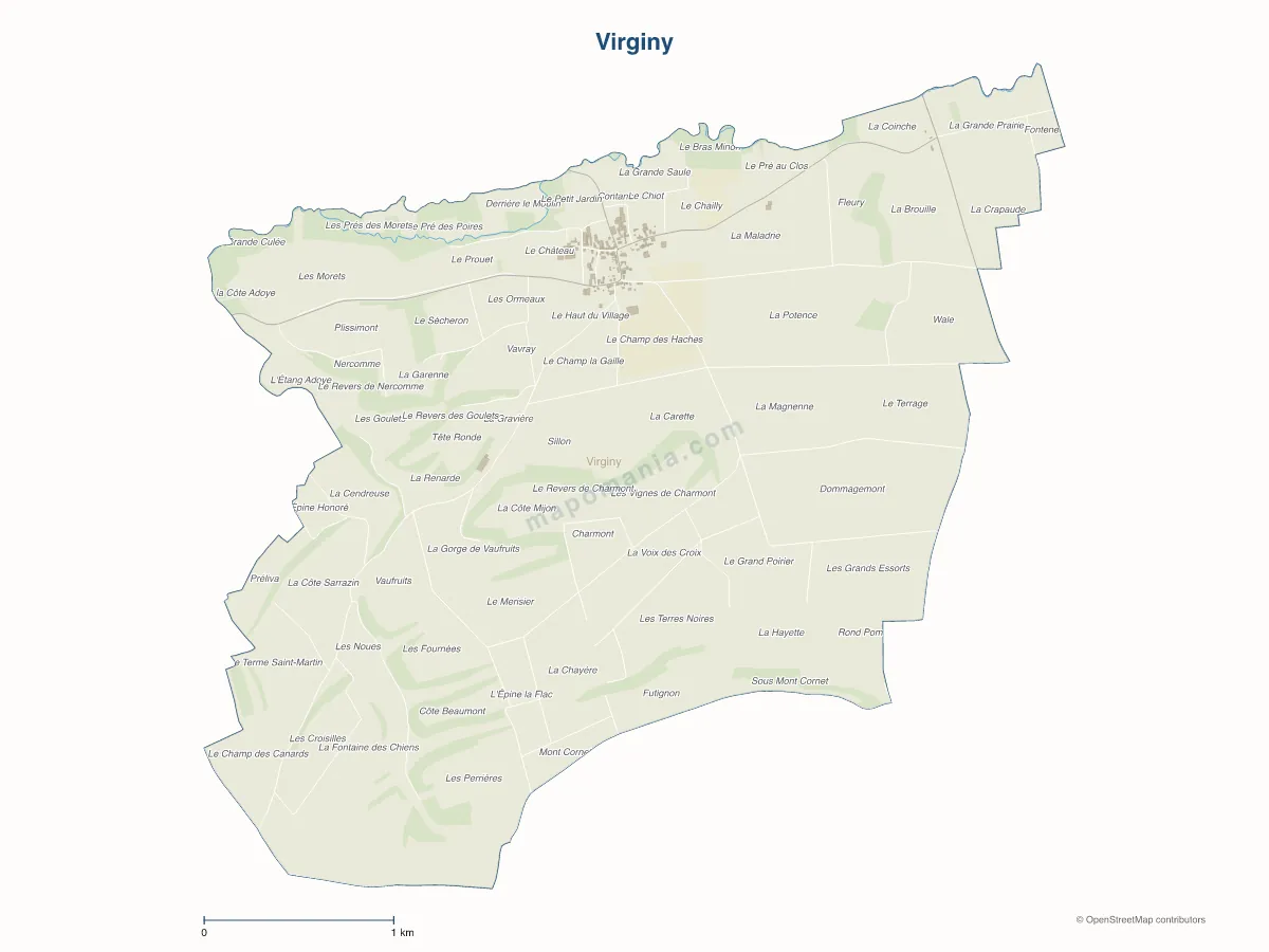 Carte de Virginy à personnaliser