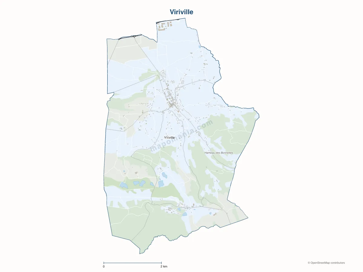 Carte de Viriville à personnaliser