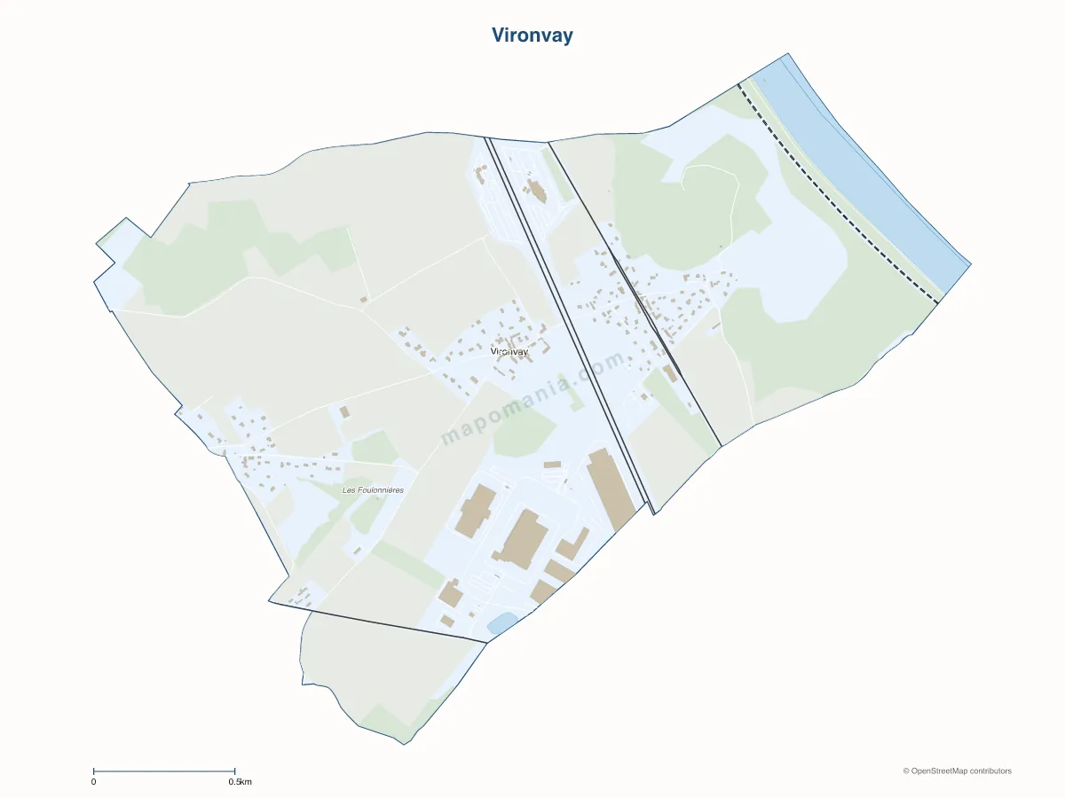 Carte de Vironvay à personnaliser