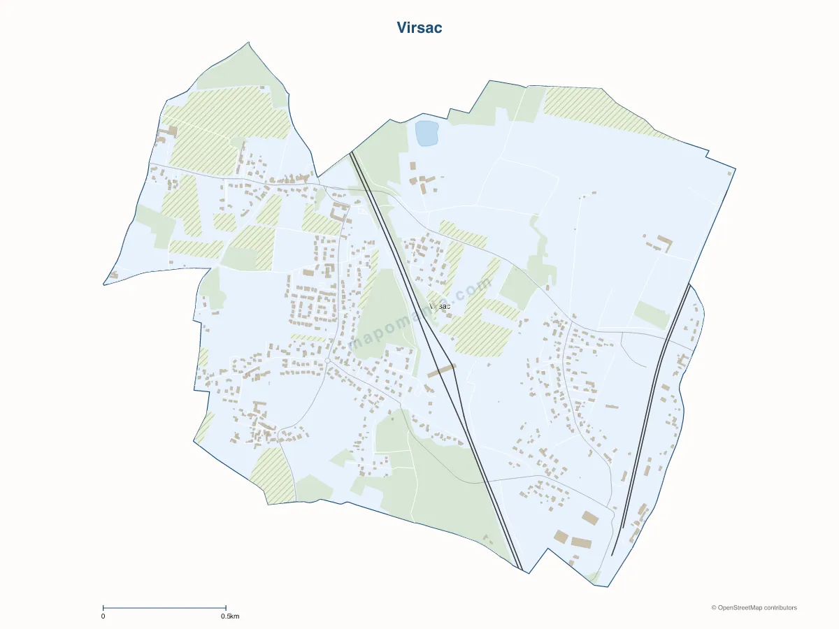 Carte de Virsac à personnaliser