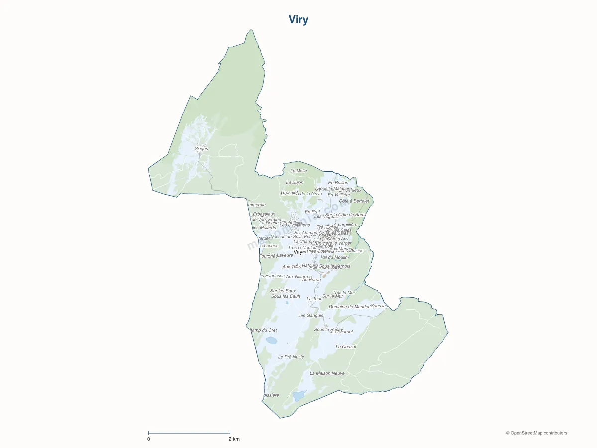 Carte de Viry à personnaliser