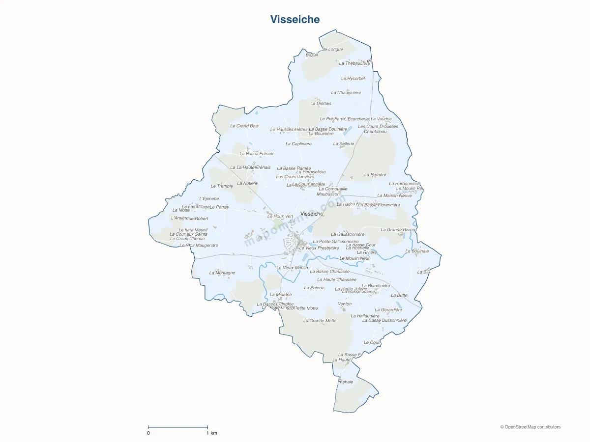 Carte de Visseiche à personnaliser