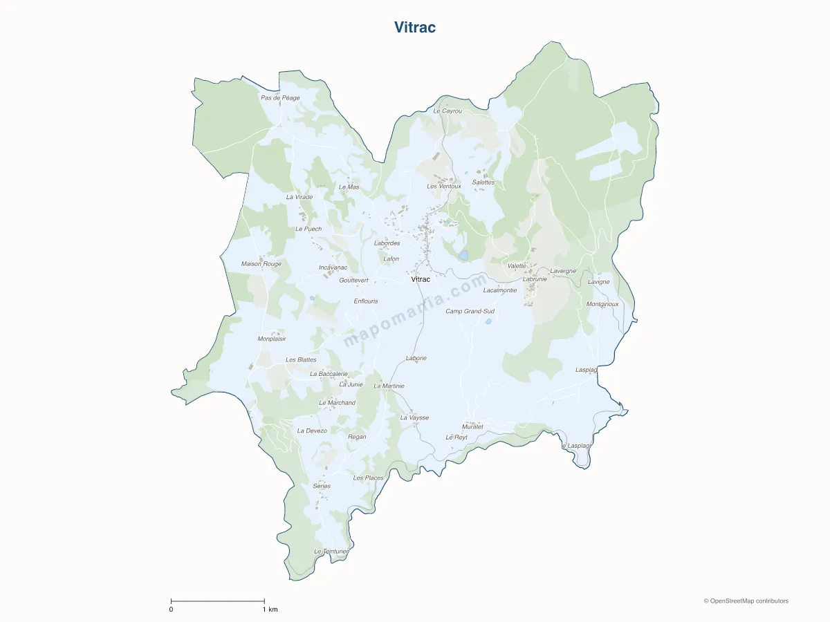 Carte de Vitrac à personnaliser