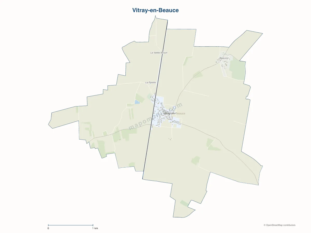 Carte de Vitray-en-Beauce à personnaliser
