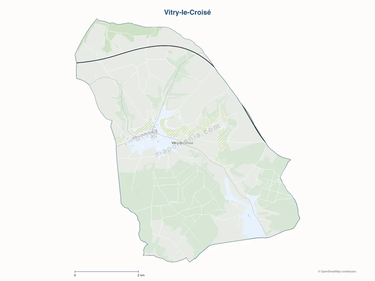 Carte de Vitry-le-Croisé à personnaliser