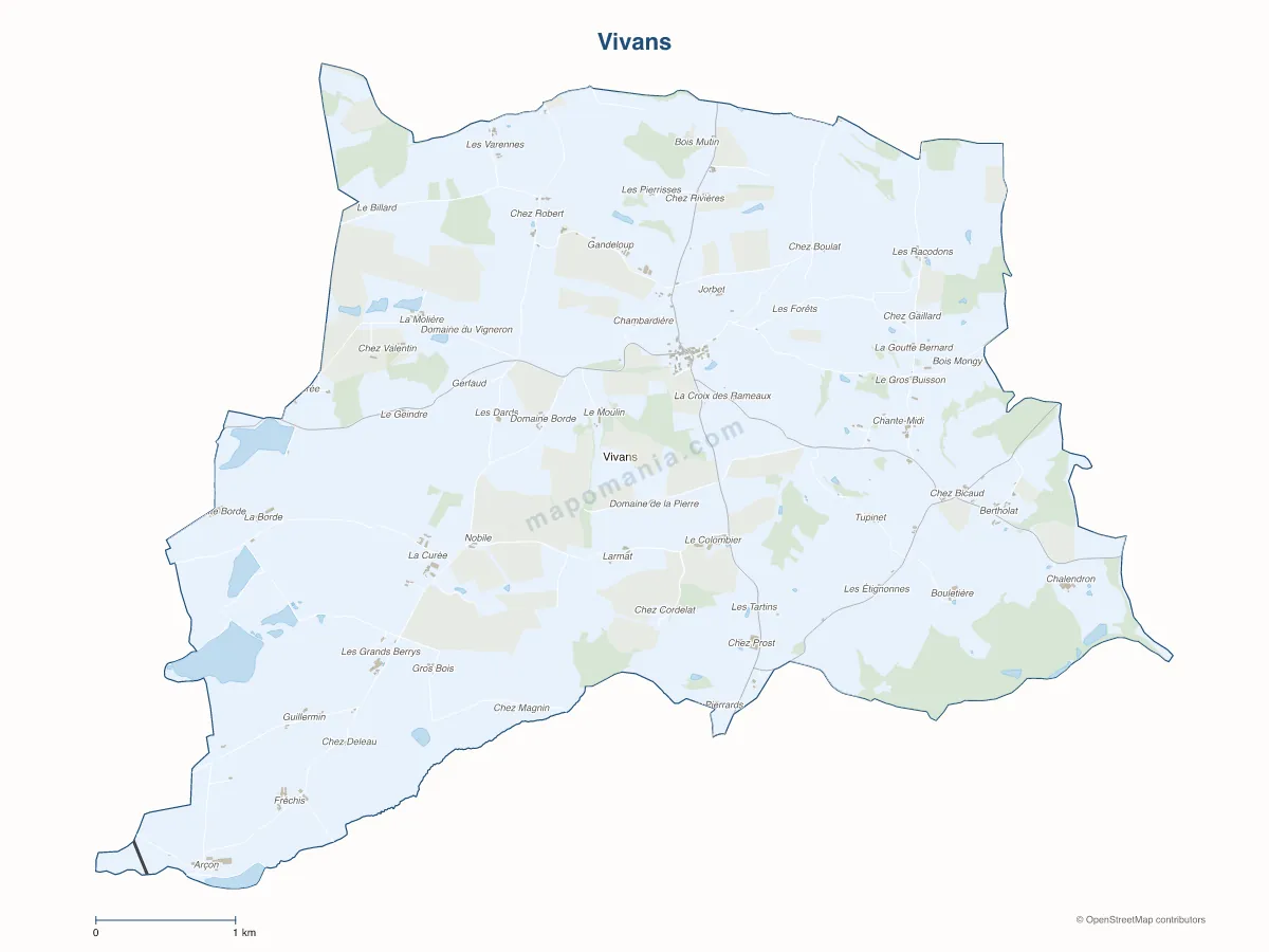 Carte de Vivans à personnaliser