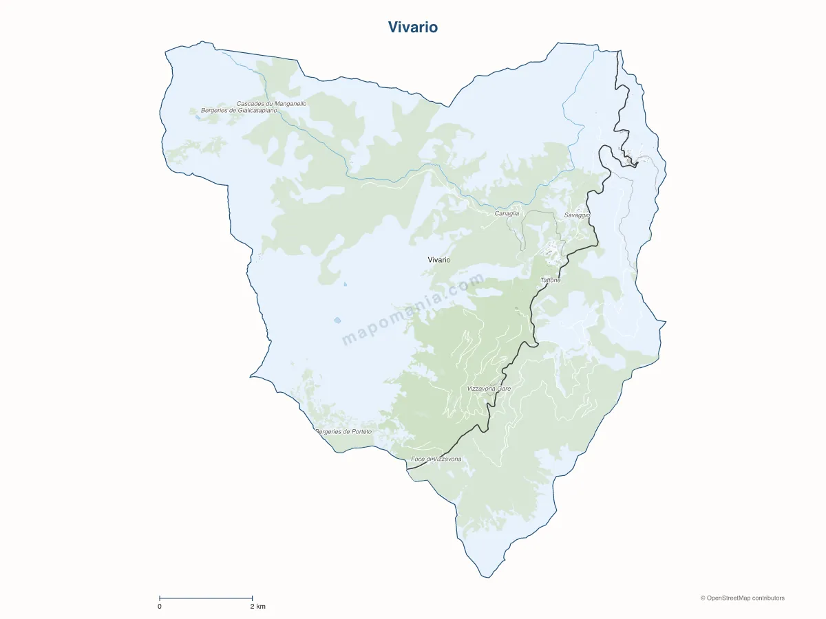 Carte de Vivario à personnaliser