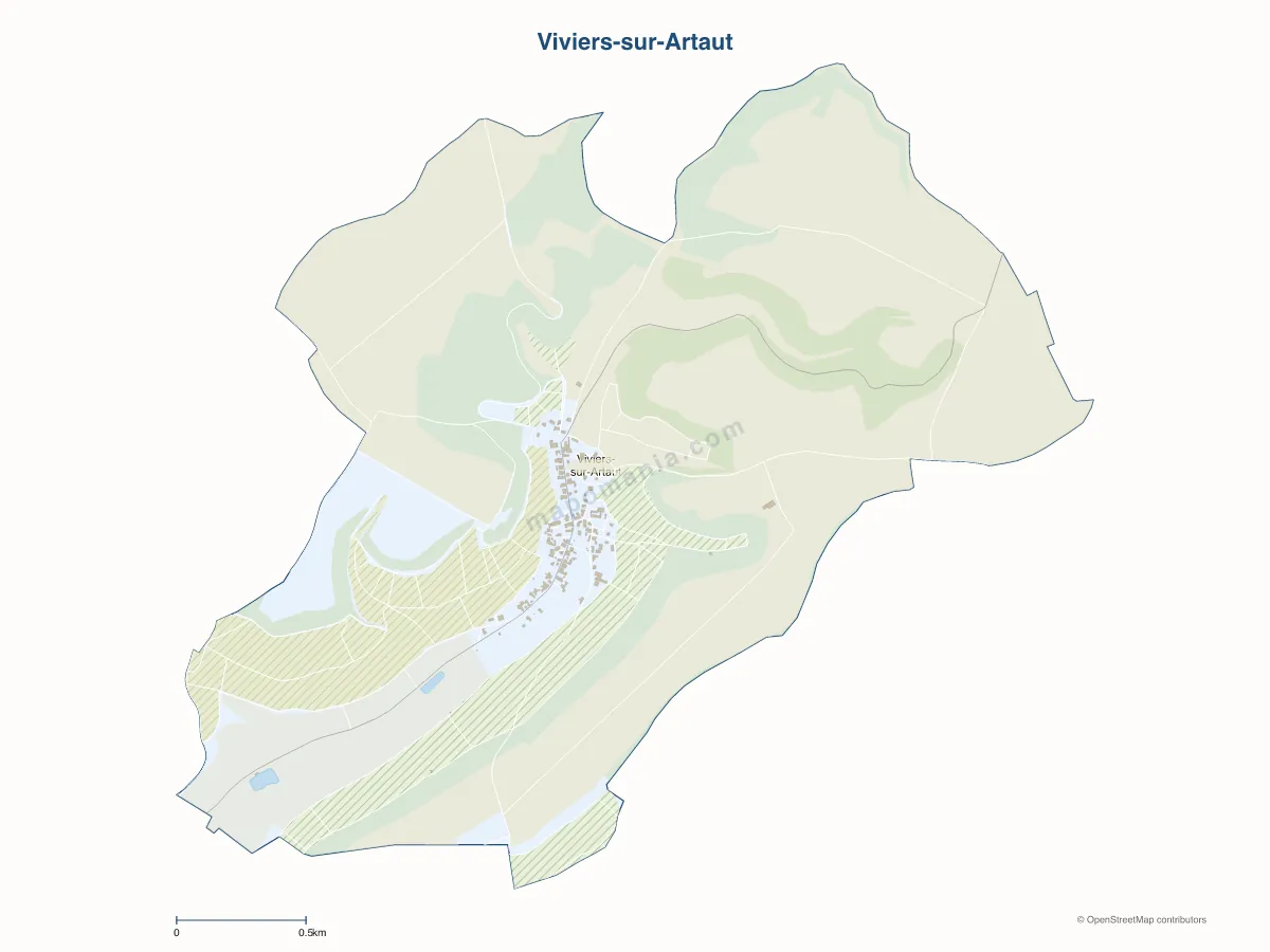 Carte de Viviers-sur-Artaut à personnaliser
