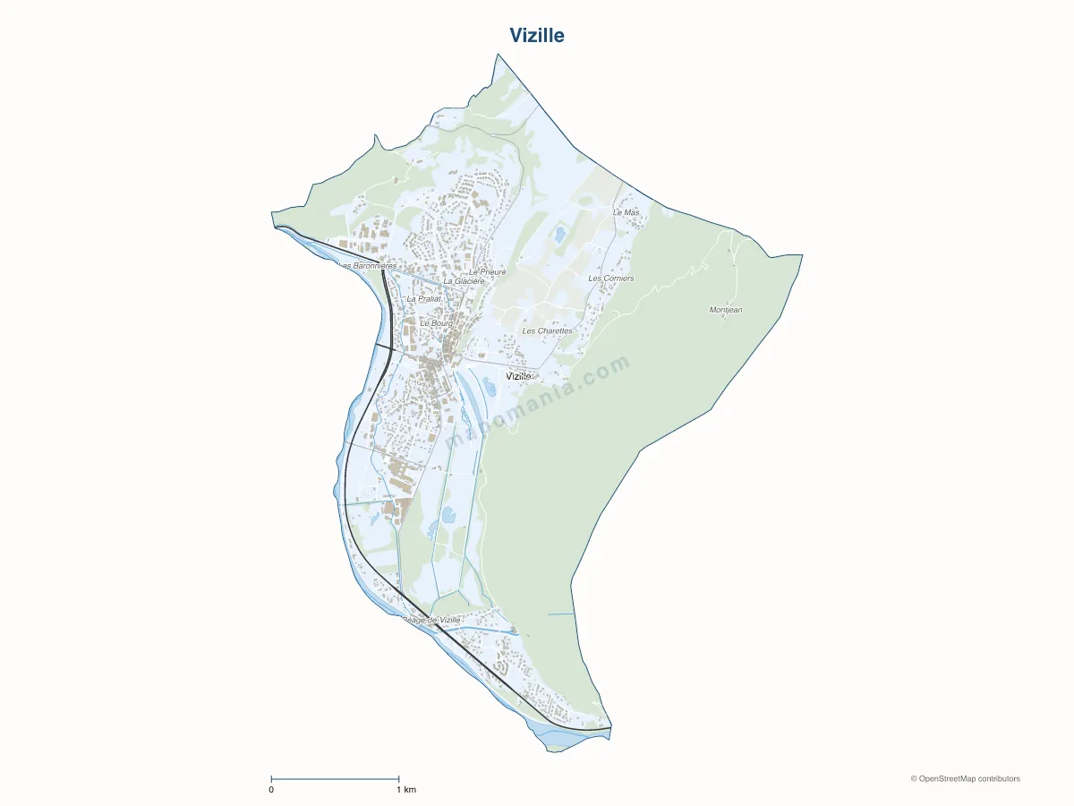 Carte de Vizille à personnaliser