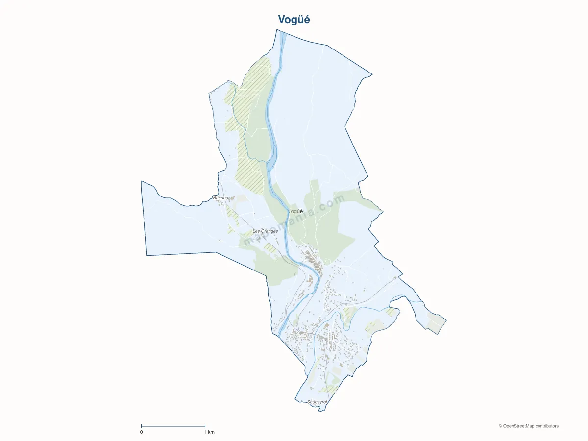 Carte de Vogüé à personnaliser