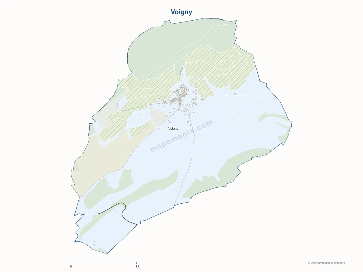 Carte de Voigny à personnaliser