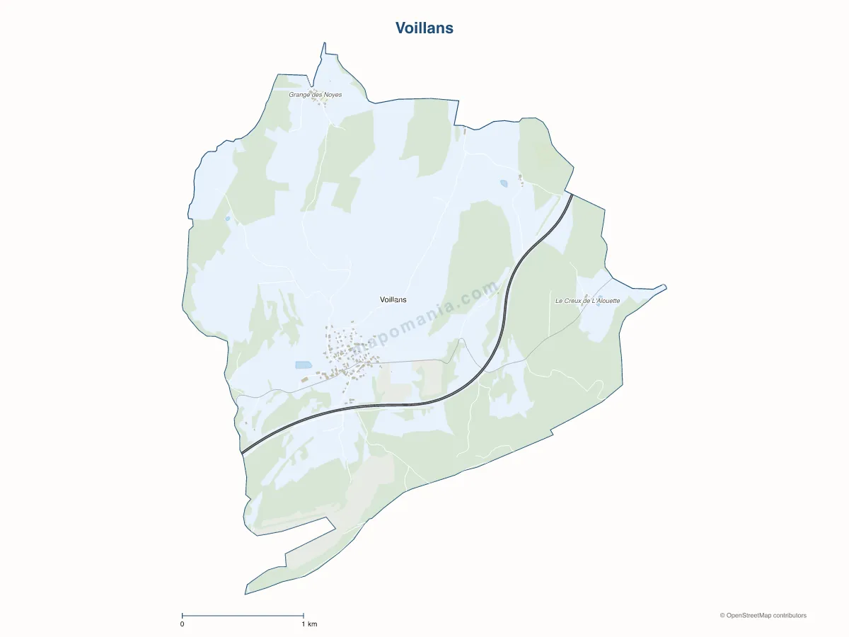 Carte de Voillans à personnaliser