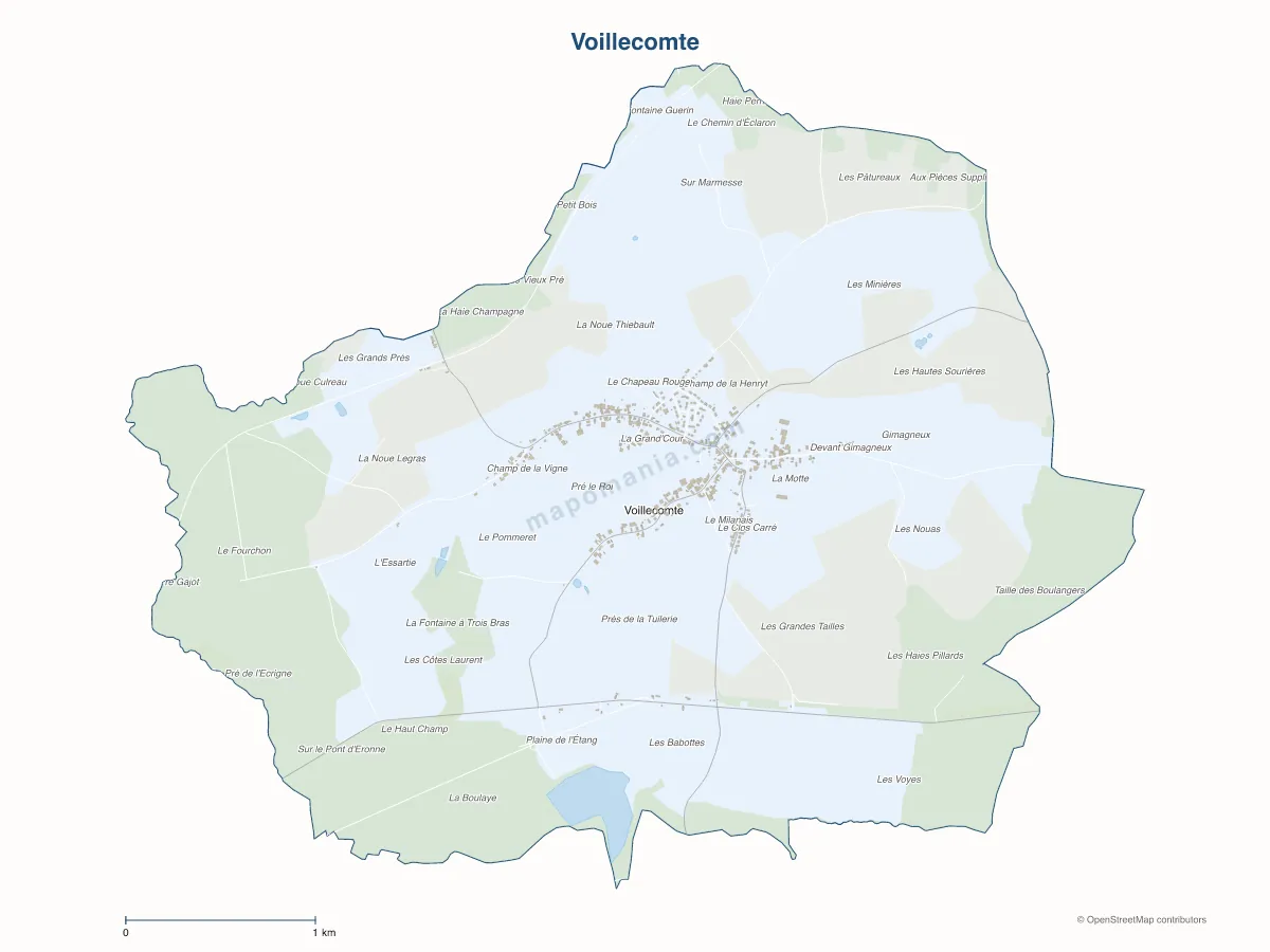 Carte de Voillecomte à personnaliser