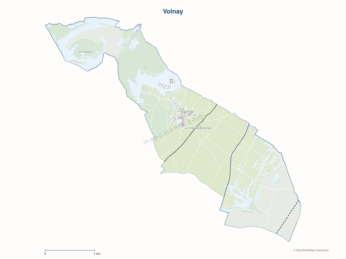 Carte de Volnay à personnaliser