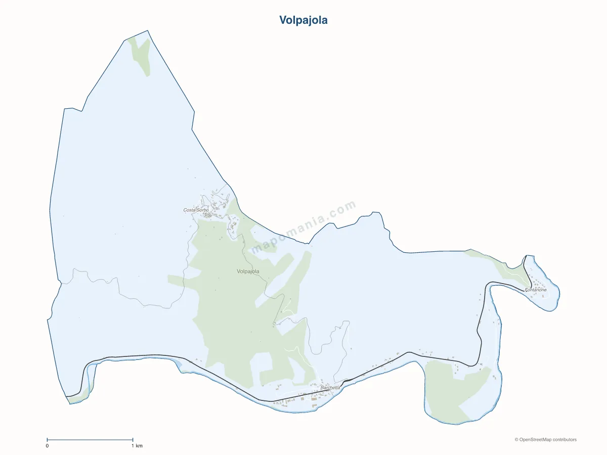 Carte de Volpajola à personnaliser