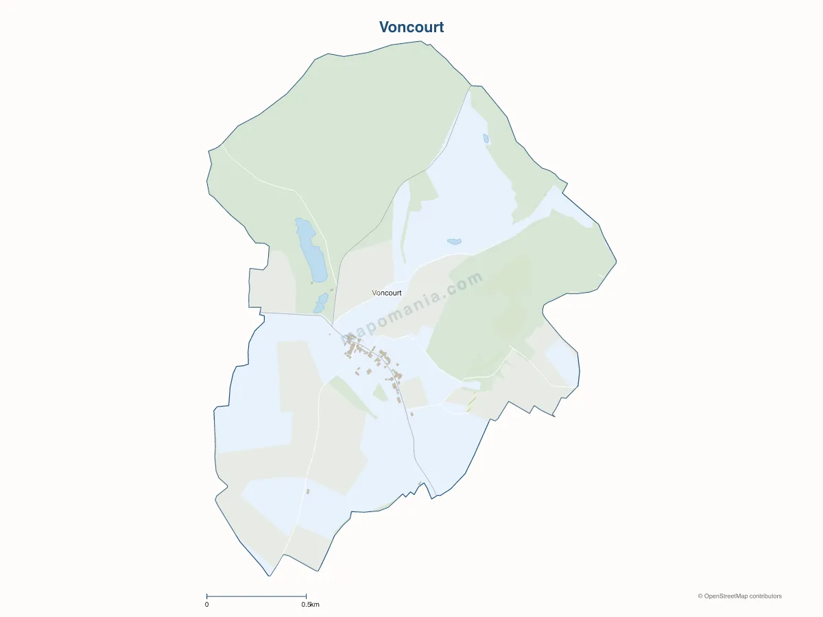 Carte de Voncourt à personnaliser
