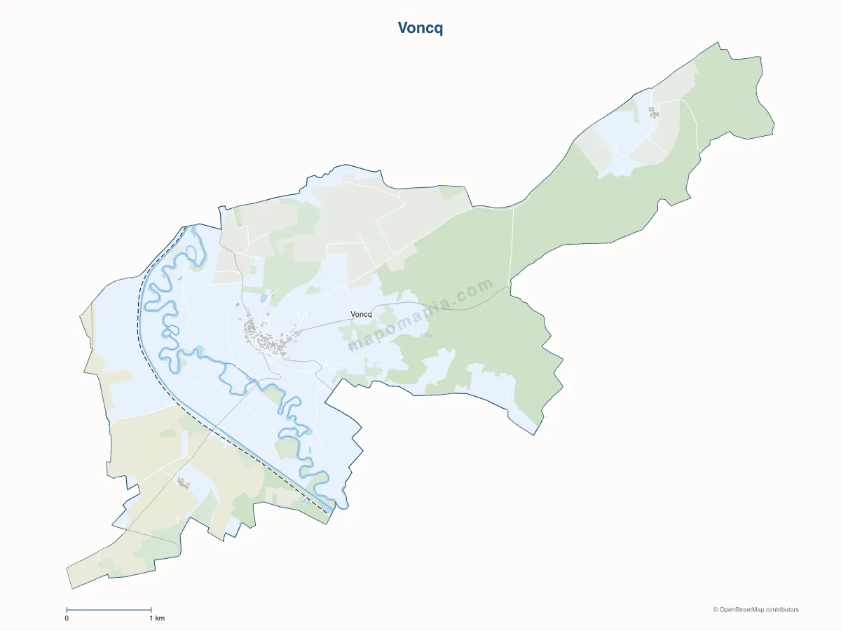 Carte de Voncq à personnaliser