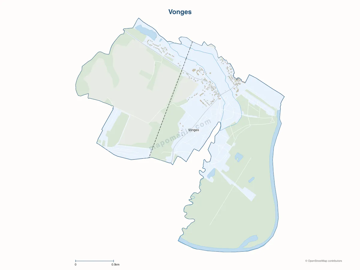 Carte de Vonges à personnaliser