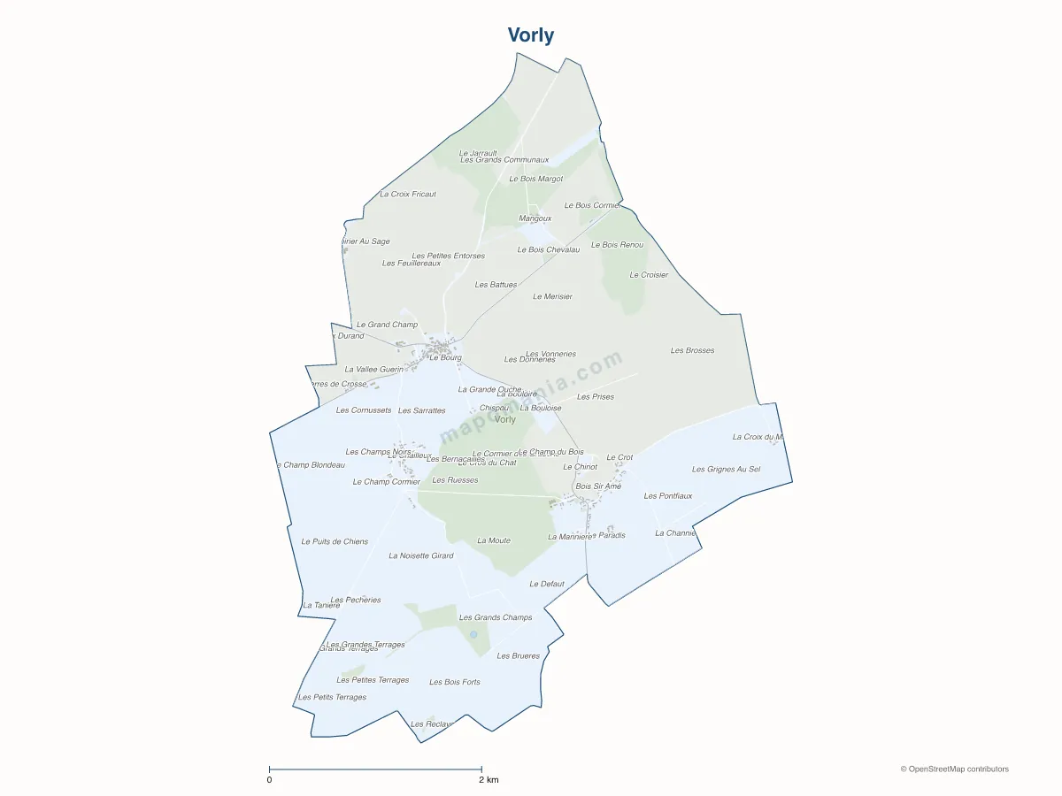 Carte de Vorly à personnaliser