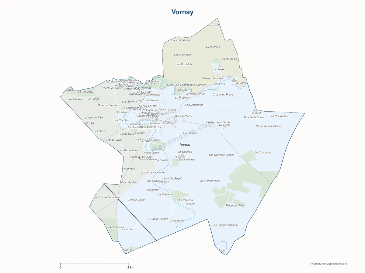 Carte de Vornay à personnaliser