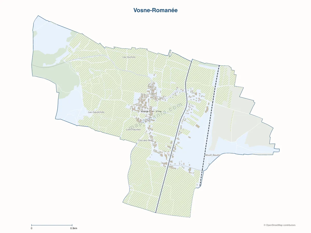Carte de Vosne-Romanée à personnaliser