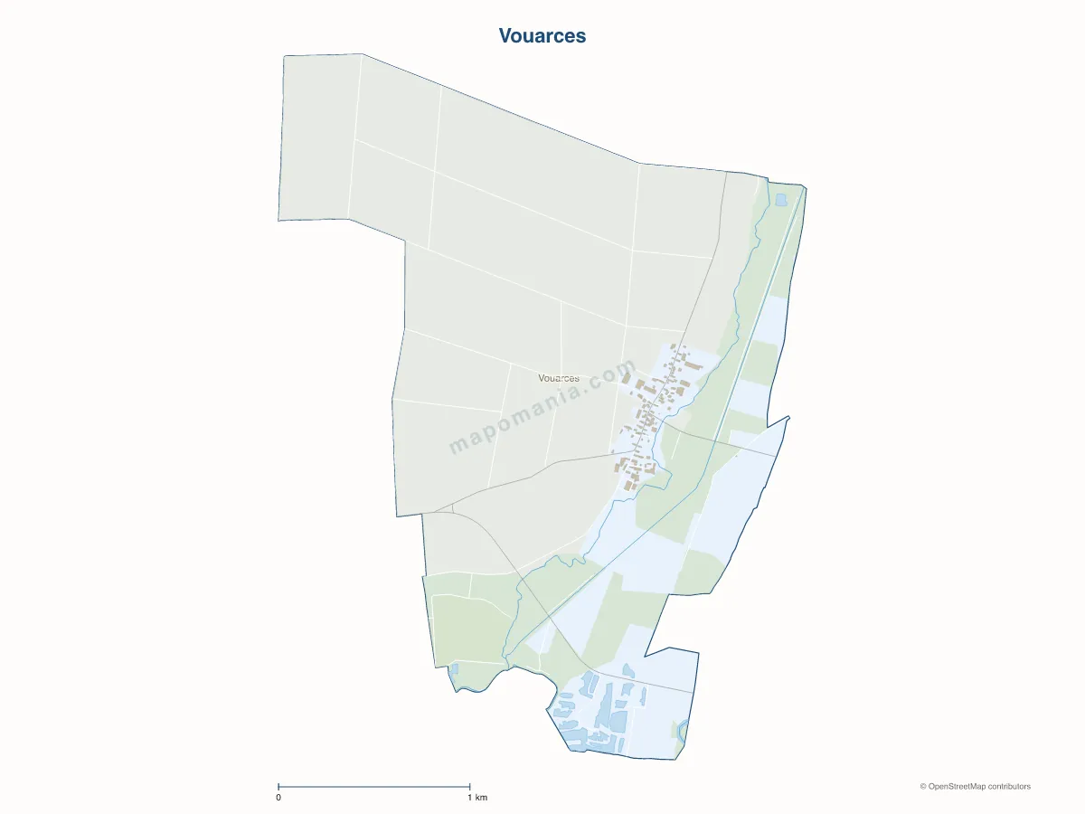 Carte de Vouarces à personnaliser