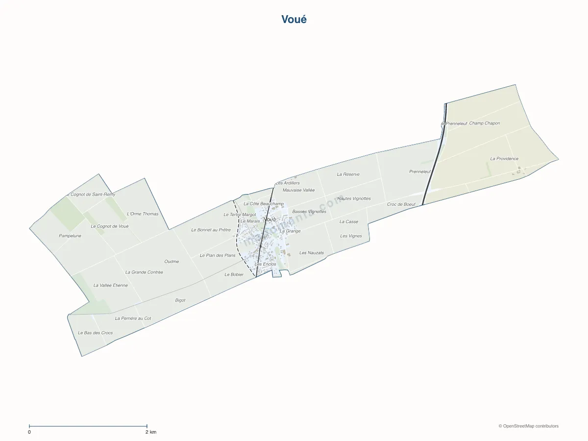 Carte de Voué à personnaliser
