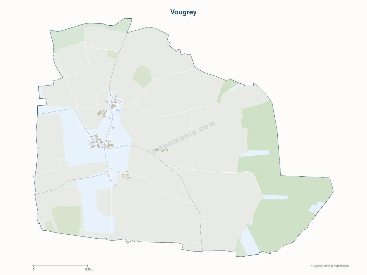 Carte de Vougrey à personnaliser