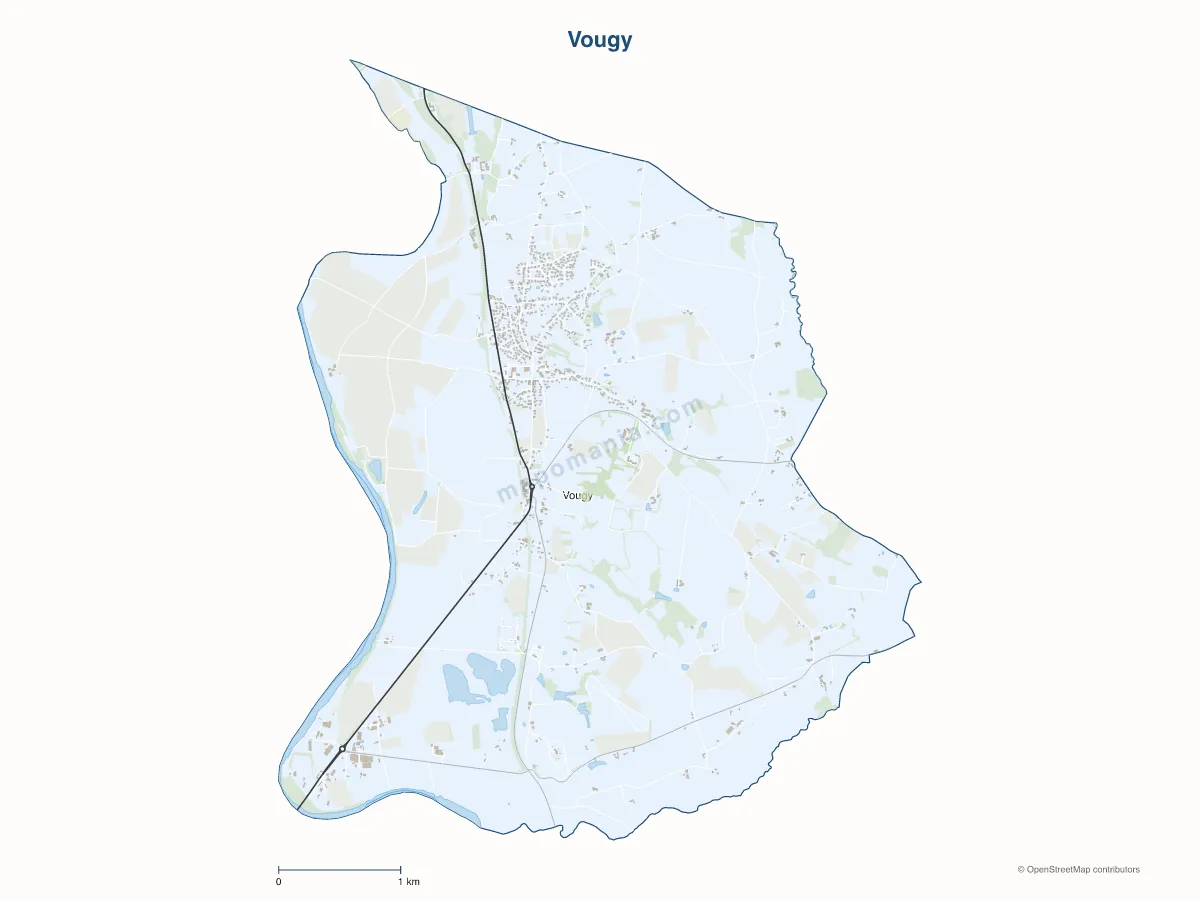 Carte de Vougy à personnaliser