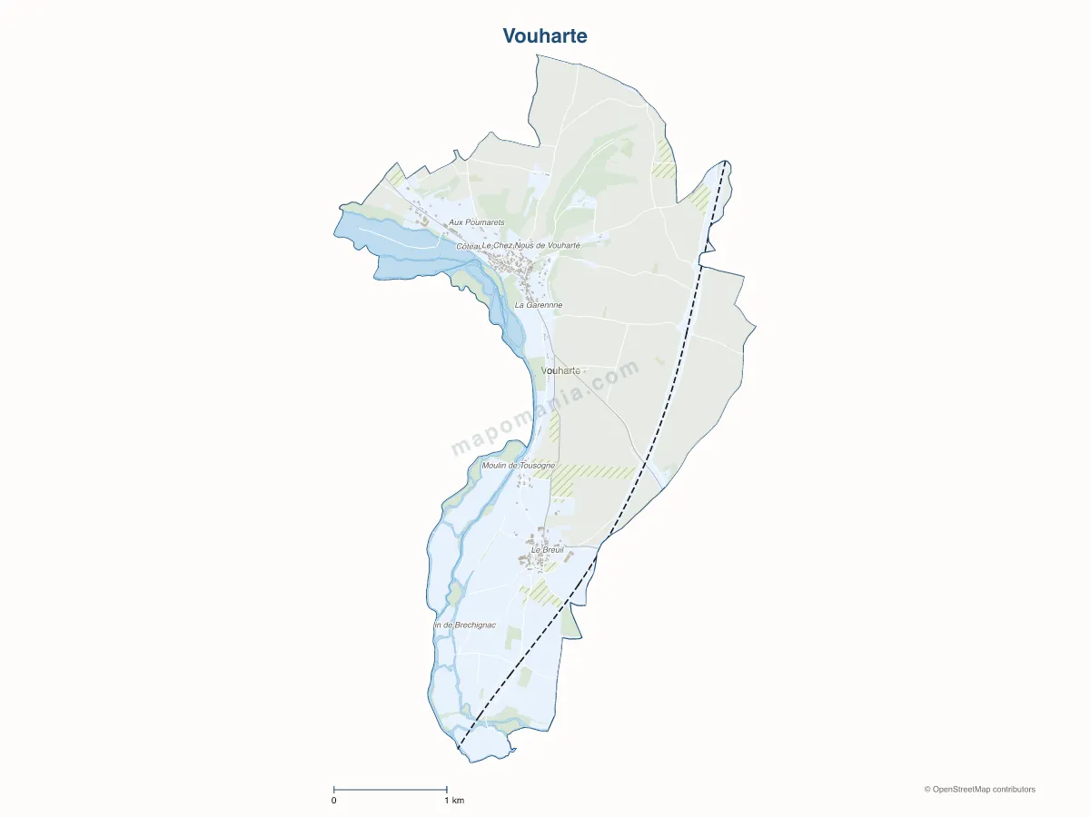 Carte de Vouharte à personnaliser