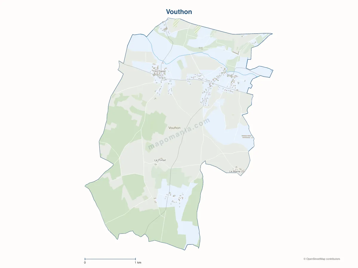 Carte de Vouthon à personnaliser