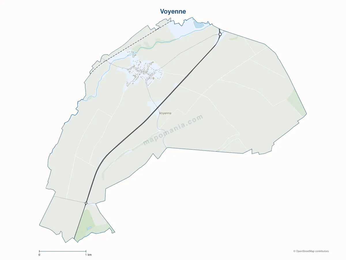 Carte de Voyenne à personnaliser