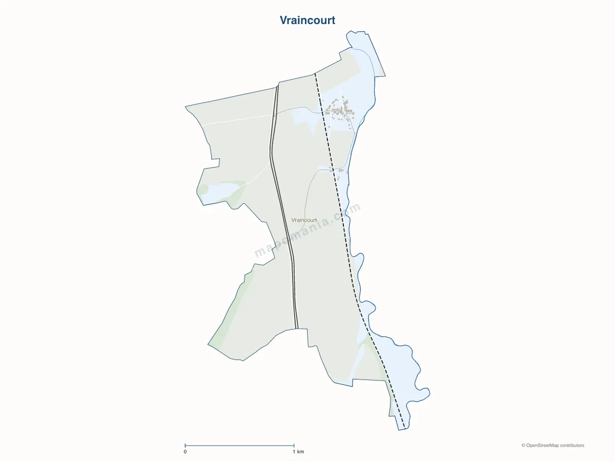 Carte de Vraincourt à personnaliser