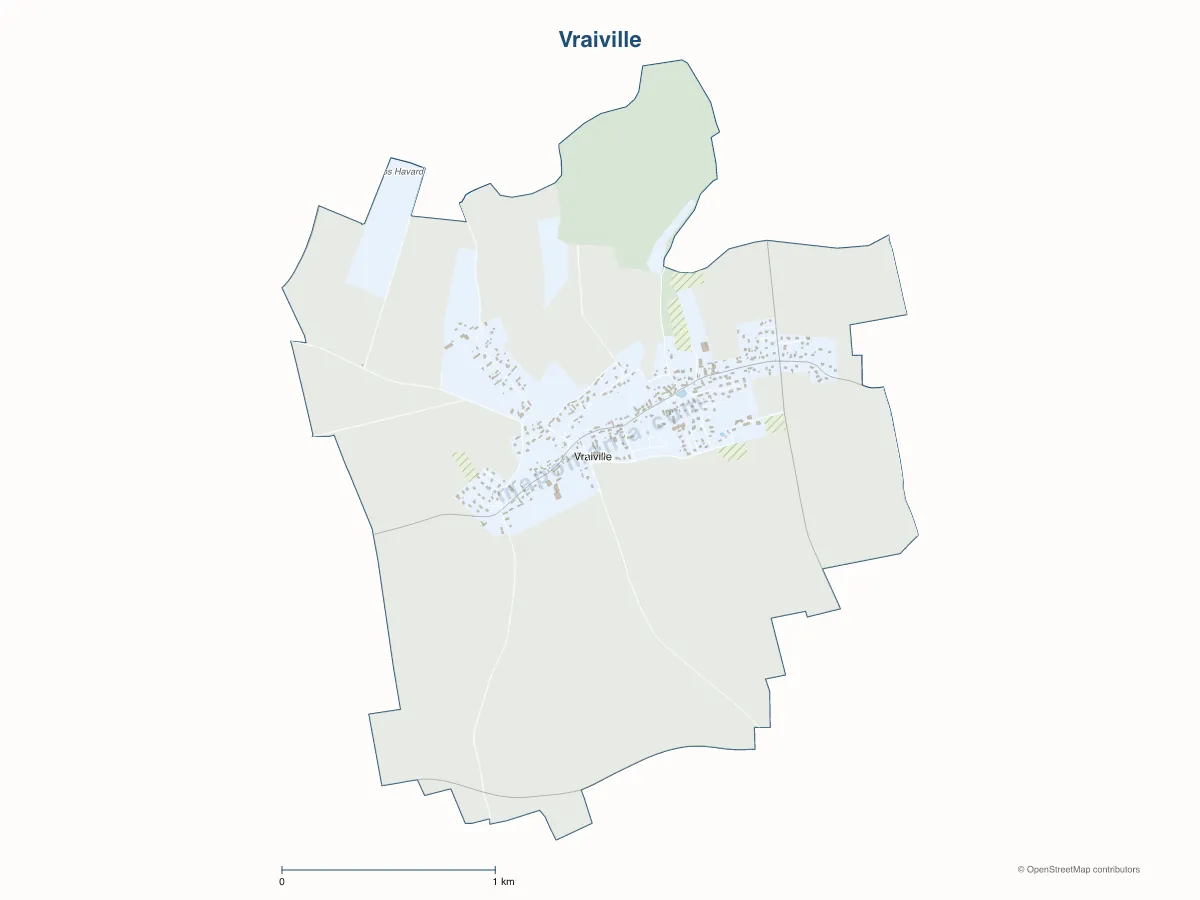 Carte de Vraiville à personnaliser