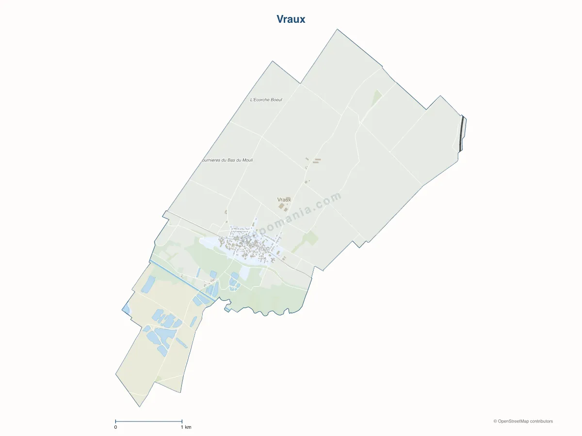 Carte de Vraux à personnaliser