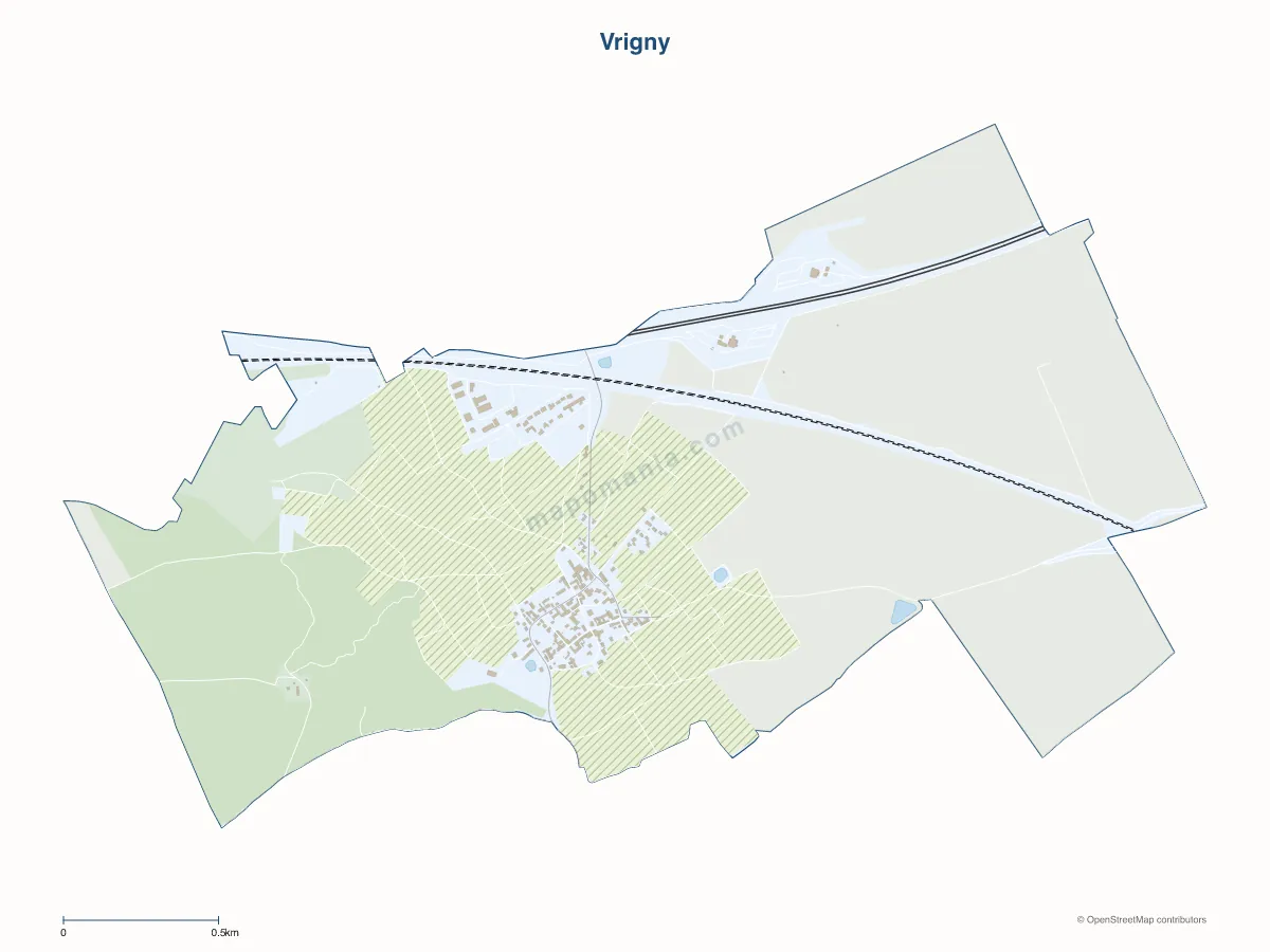 Carte de Vrigny à personnaliser