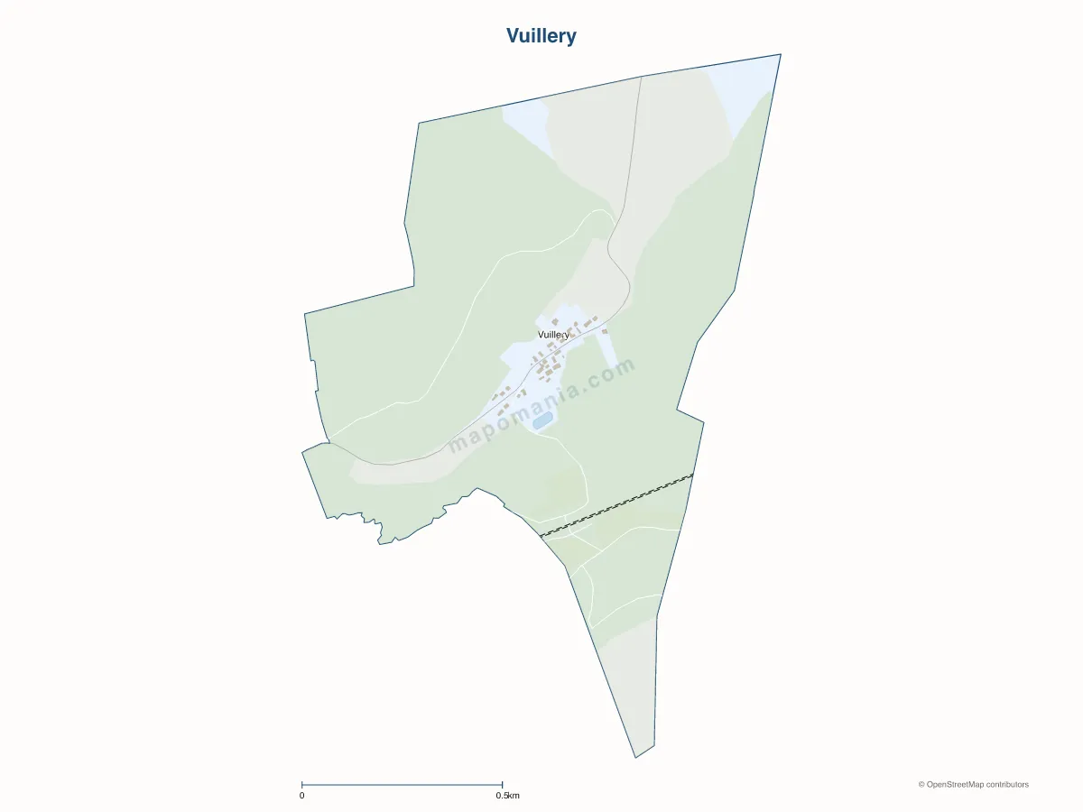 Carte de Vuillery à personnaliser