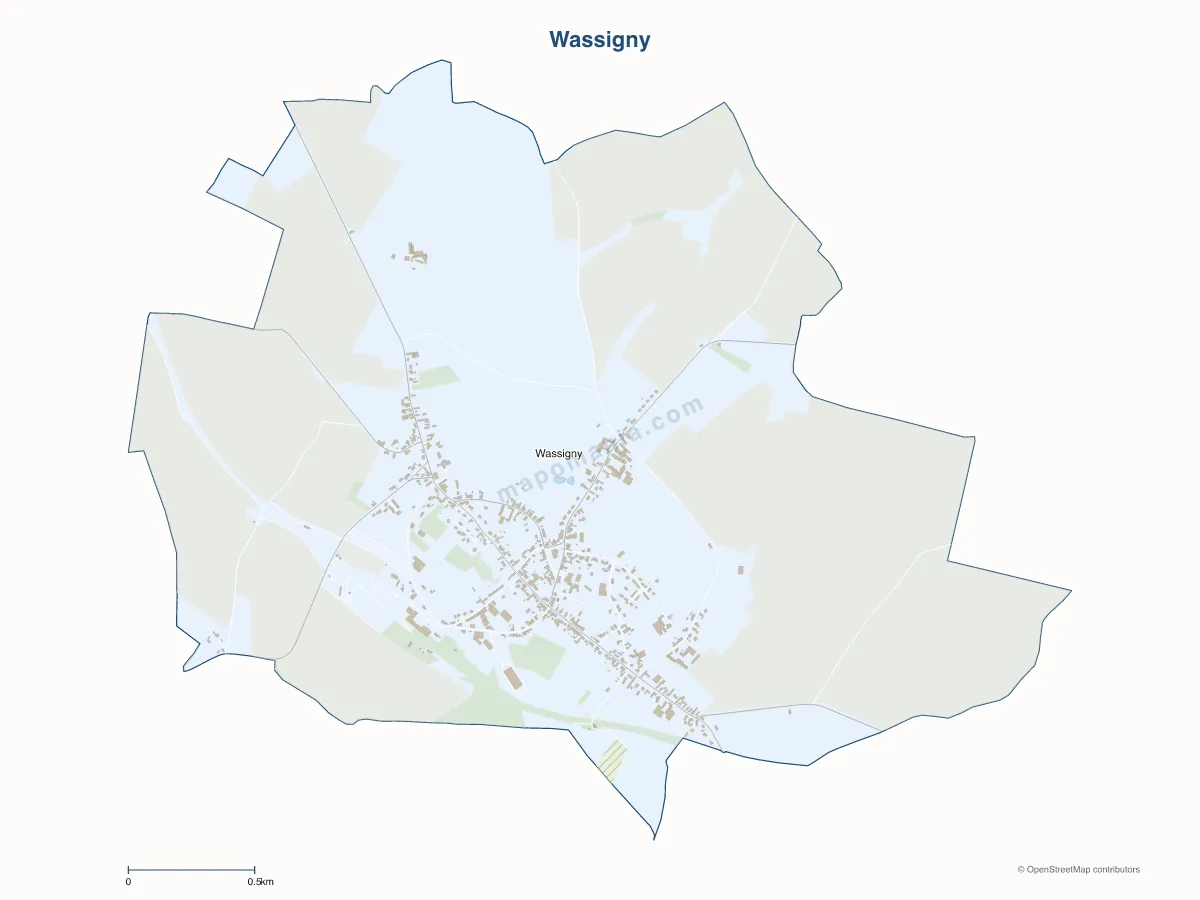 Carte de Wassigny à personnaliser